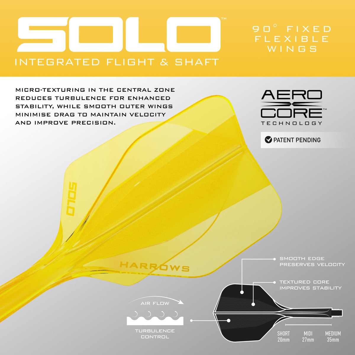 Harrows Solo No6 Integrated Flights & Shafts