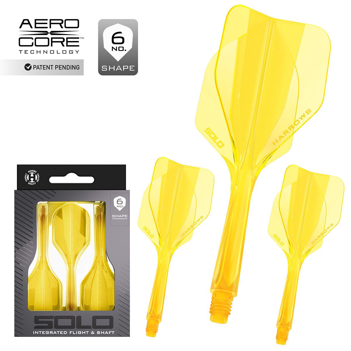 Harrows Solo No6 Integrated Flights & Shafts