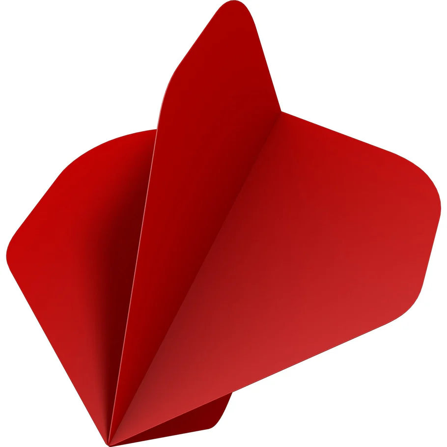 Poly Plain Darts Flights, Red, No2 Shape, 75 Micron