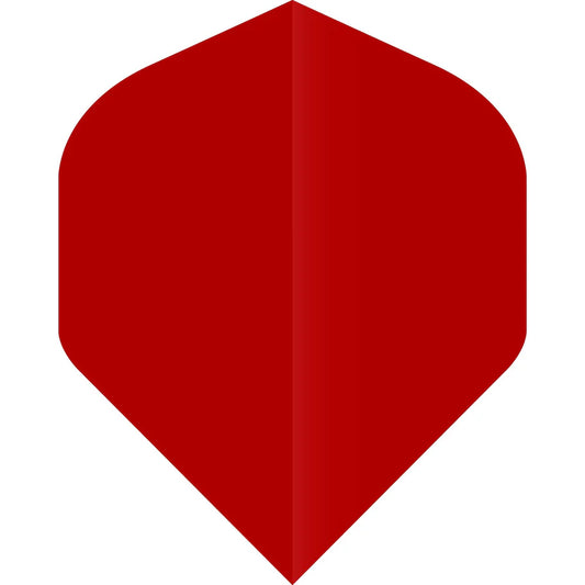 Poly Plain Darts Flights, Red, No2 Shape, 75 Micron
