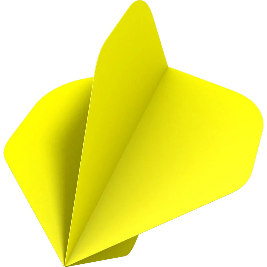 Poly Plain Darts Flights, Yellow, No 2 Shape, 75 Micron
