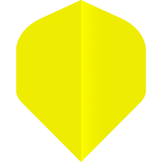 Poly Plain Darts Flights, Yellow, No 2 Shape, 75 Micron