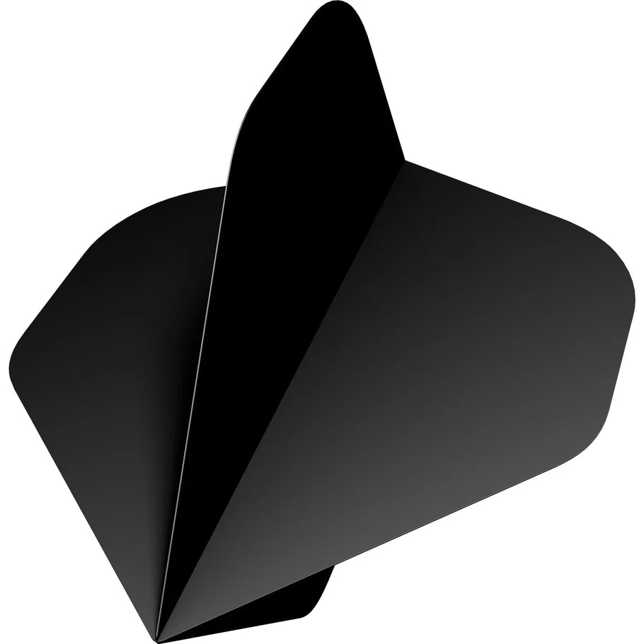 Poly Plain Dart Flights, Black, No 2 Shape, 75 Micron