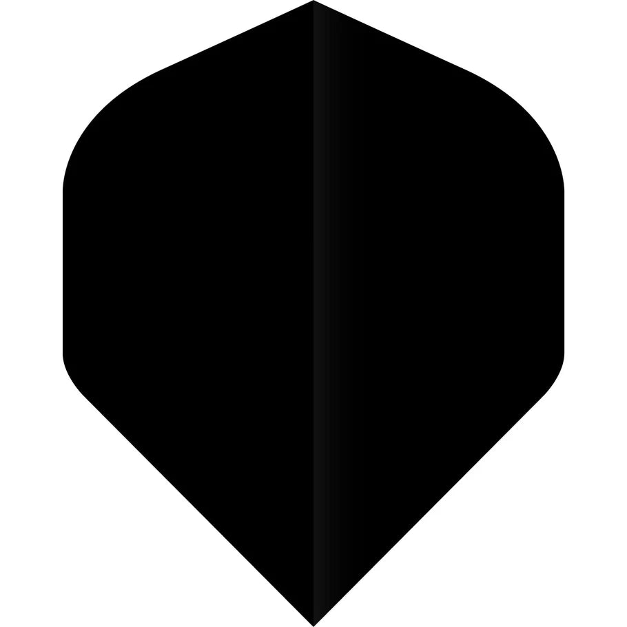Poly Plain Dart Flights, Black, No 2 Shape, 75 Micron