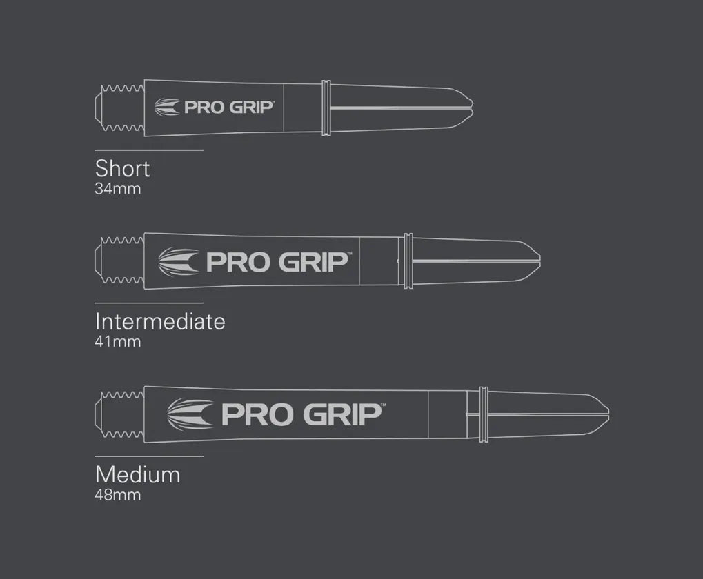 Target Pro Grip Dart Shafts, Red, Intermediate Length