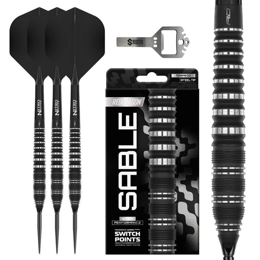 Red Dragon Sable Torpedo Switch Point 90% Tungsten Steel Tip Darts