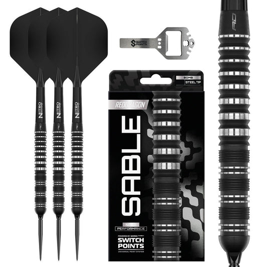 Red Dragon Sable Parallel Switch Point 90% Tungsten Steel Tip Darts