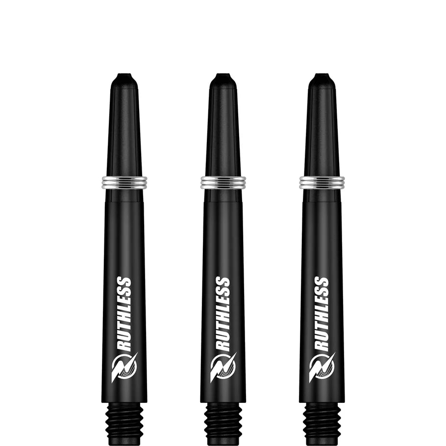 Ruthless Deflectagrip Nylon Dart Shafts, Black, Intermediate Length