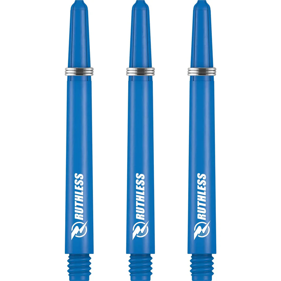 Ruthless Deflectagrip Nylon Dart Shafts, Blue, Medium Length
