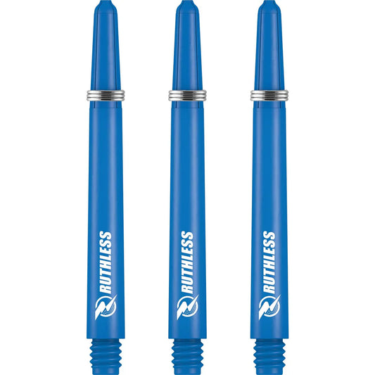 Ruthless Deflectagrip Nylon Dart Shafts, Blue, Medium Length