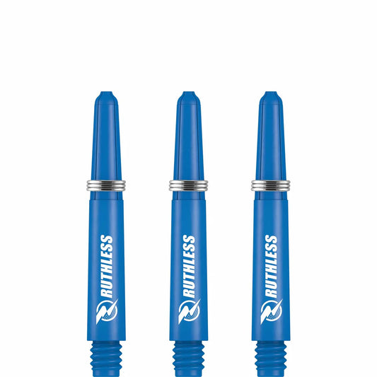 Ruthless Deflectagrip Nylon Dart Shafts, Blue, Short Length