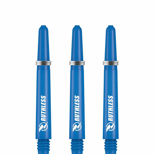Ruthless Deflectagrip Nylon Dart Shafts, Blue, Intermediate Length