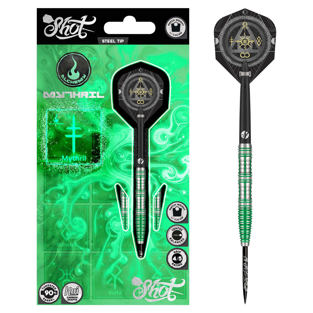 Shot Alchemy Mythril 90% Tungsten Steel Tip Darts