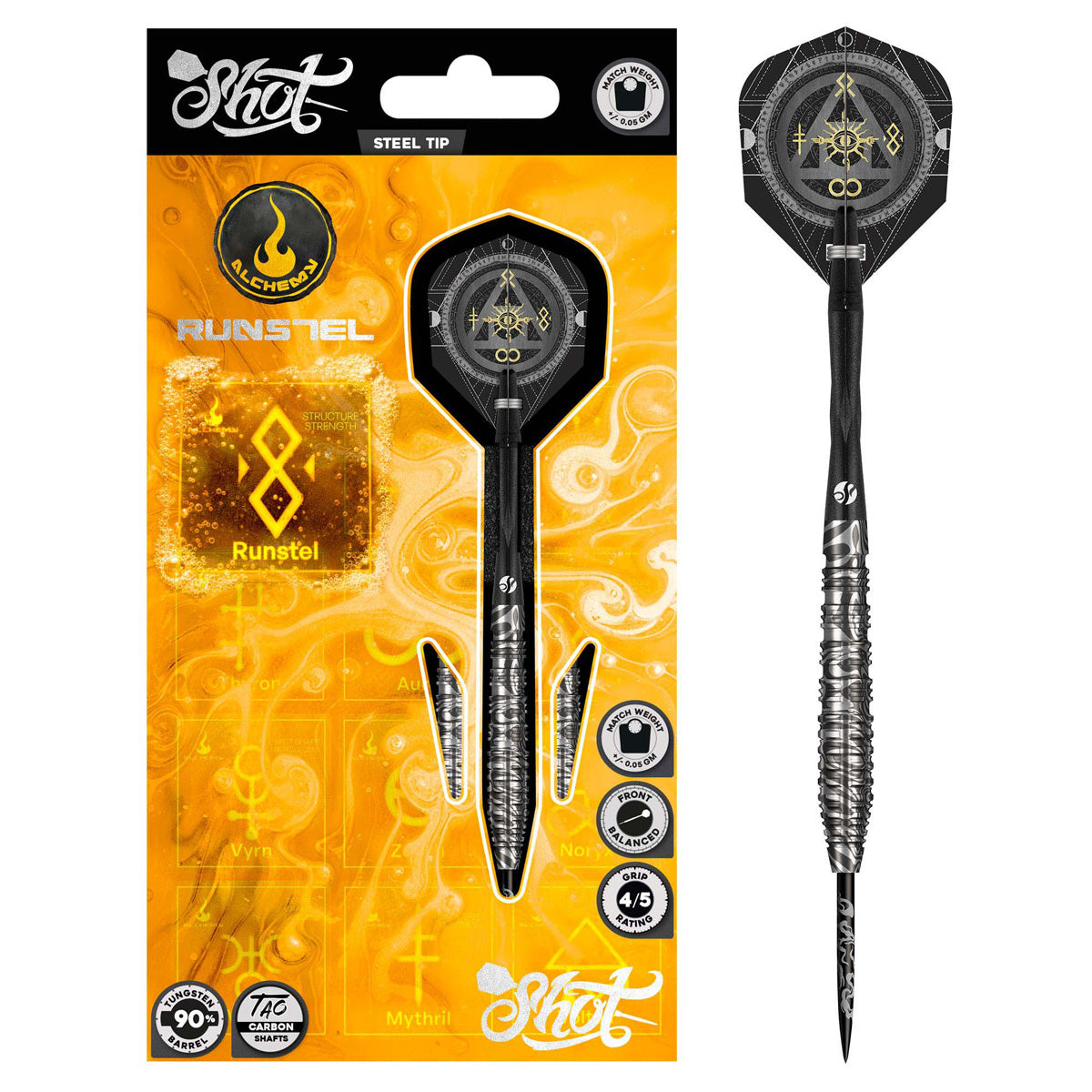 Shot Alchemy Runstel 90% Tungsten Steel Tip Darts