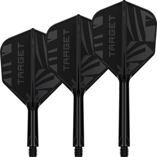 Target  Printed Black K-Flex Integrated Flights & Shafts No6