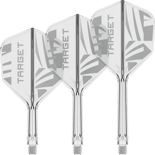 Target Printed Clear K-Flex Integrated Flights & Shafts No6