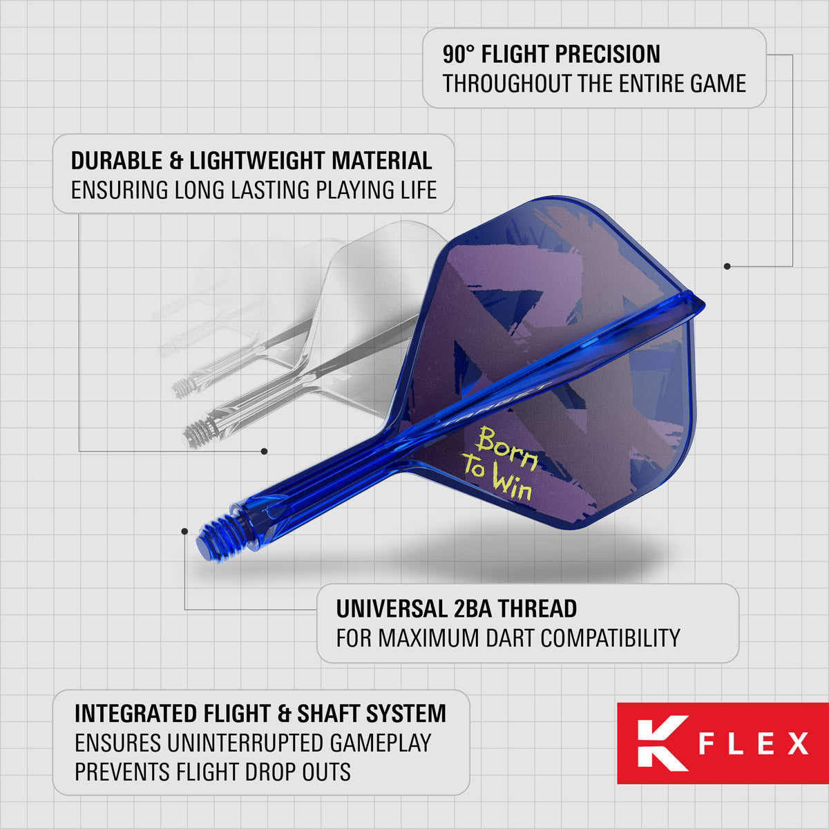 Target Luke Littler World Champion 2026 K-Flex Integrated Flights & Shafts No2