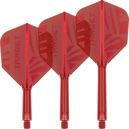 Target Printed Red K-Flex Integrated Flights & Shafts No6