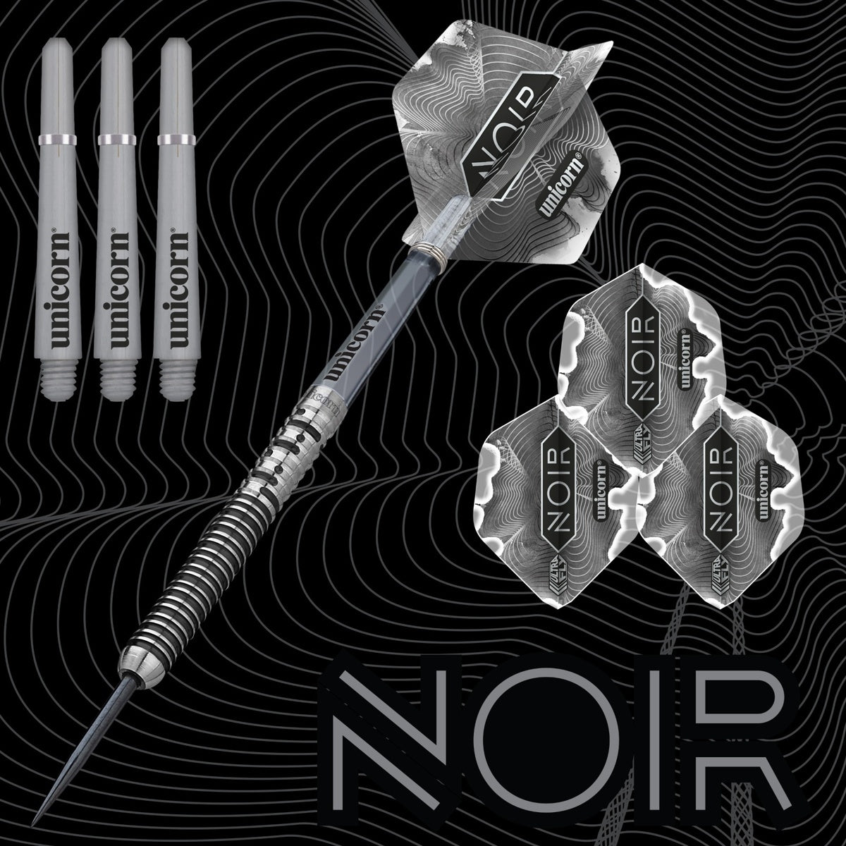 Gary Anderson Noir 90% Tungsten Phase 5 World Champion Steel Tip Darts by Unicorn