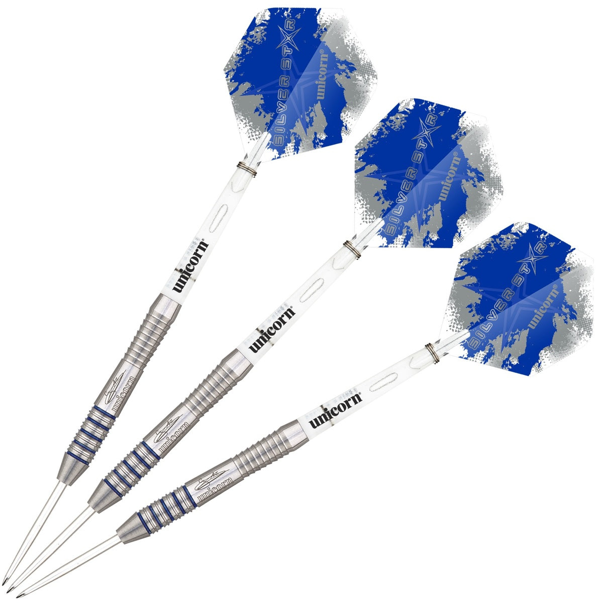 Gary Anderson Silver Star Style 3 80% Tungsten Steel Tip Darts by Unicorn