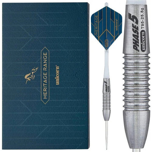 Heritage Phase 5 95% Tungsten Steel Tip Darts by Unicorn