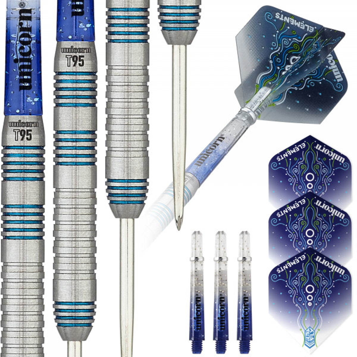Unicorn T95 Type 2 Core XL Blue 95% Tungsten Steel Tip Darts