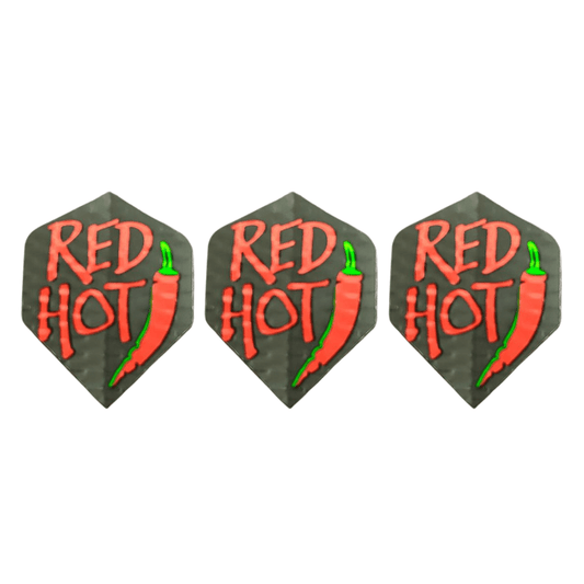 Unicorn Specialist Super Wave Ribbed Red Hot Chilli Metallic Dart Flights, No 2 Shape