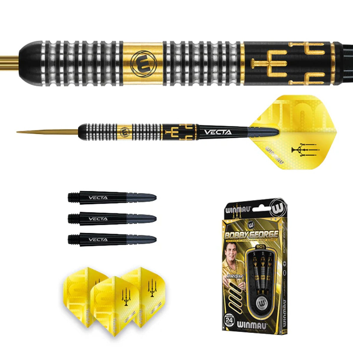 Bobby George 90% Tungsten Steel Tip Darts by Winmau