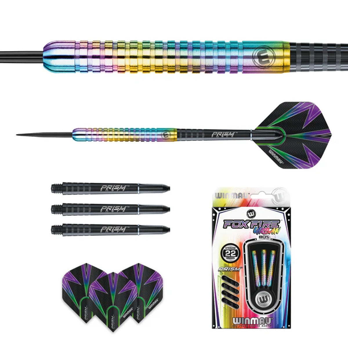 Foxfire Urban 80% Tungsten Steel Tip Darts by Winmau